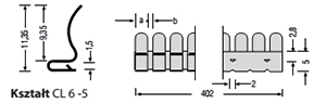 Uszczelki emc do płytek pcb zapinane (clip-on) - CL 6 - 5